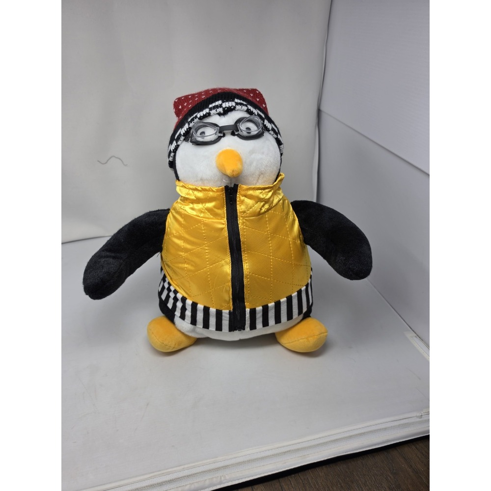HUGSY PENGUIN WITH GOGGLES AND VEST FRIENDS JOEY'S HUGGSY BEST HOLIDAY GIFT